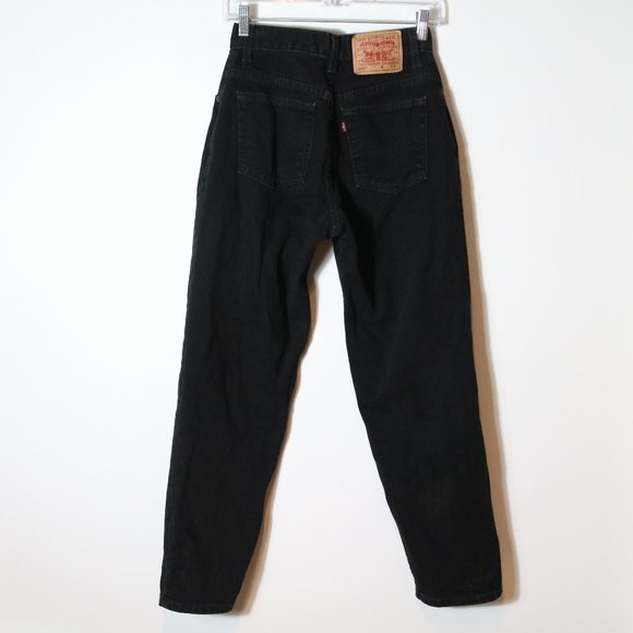 Levi's Denim - Vintage Levi’s Black 550 Relaxed fit Tapered Straight Leg 4 High Rise Mom Jeans